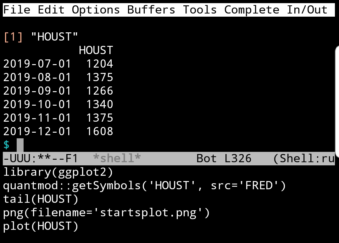 emacs with R